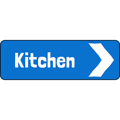 Kitchen Right Arrow Direction Sign