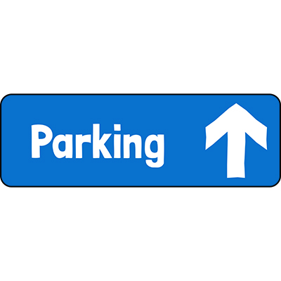 Parking Ahead Arrow Direction Sign