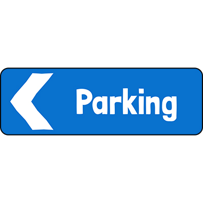 Parking Left Arrow Direction Sign