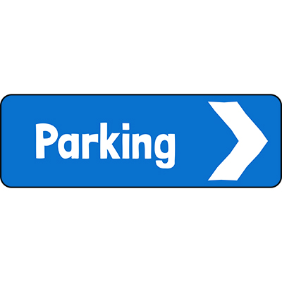 Parking Right Arrow Direction Sign