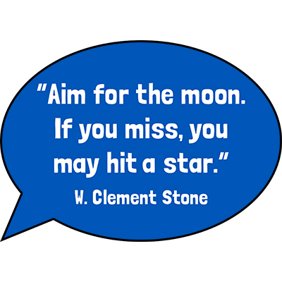 Inspiring Quote Sign W. Clement Stone
