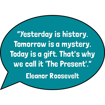 Inspiring Quote Sign Eleanor Roosevelt