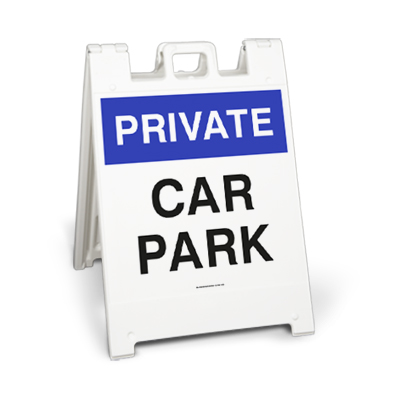 Private car park sign stand