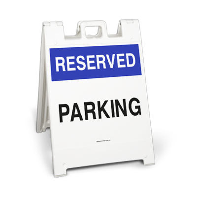 Reserved parking sign stand