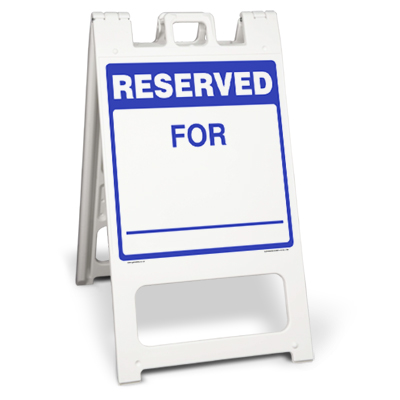 Reserved for sign stand