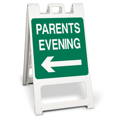 Parents evening direction sign
