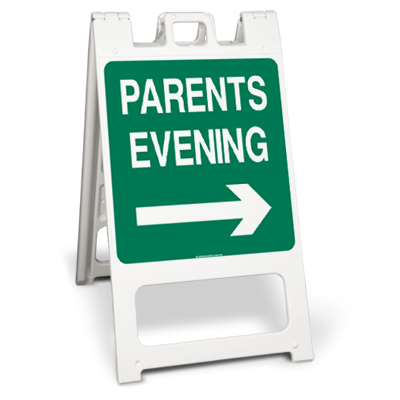 Parents evening direction sign